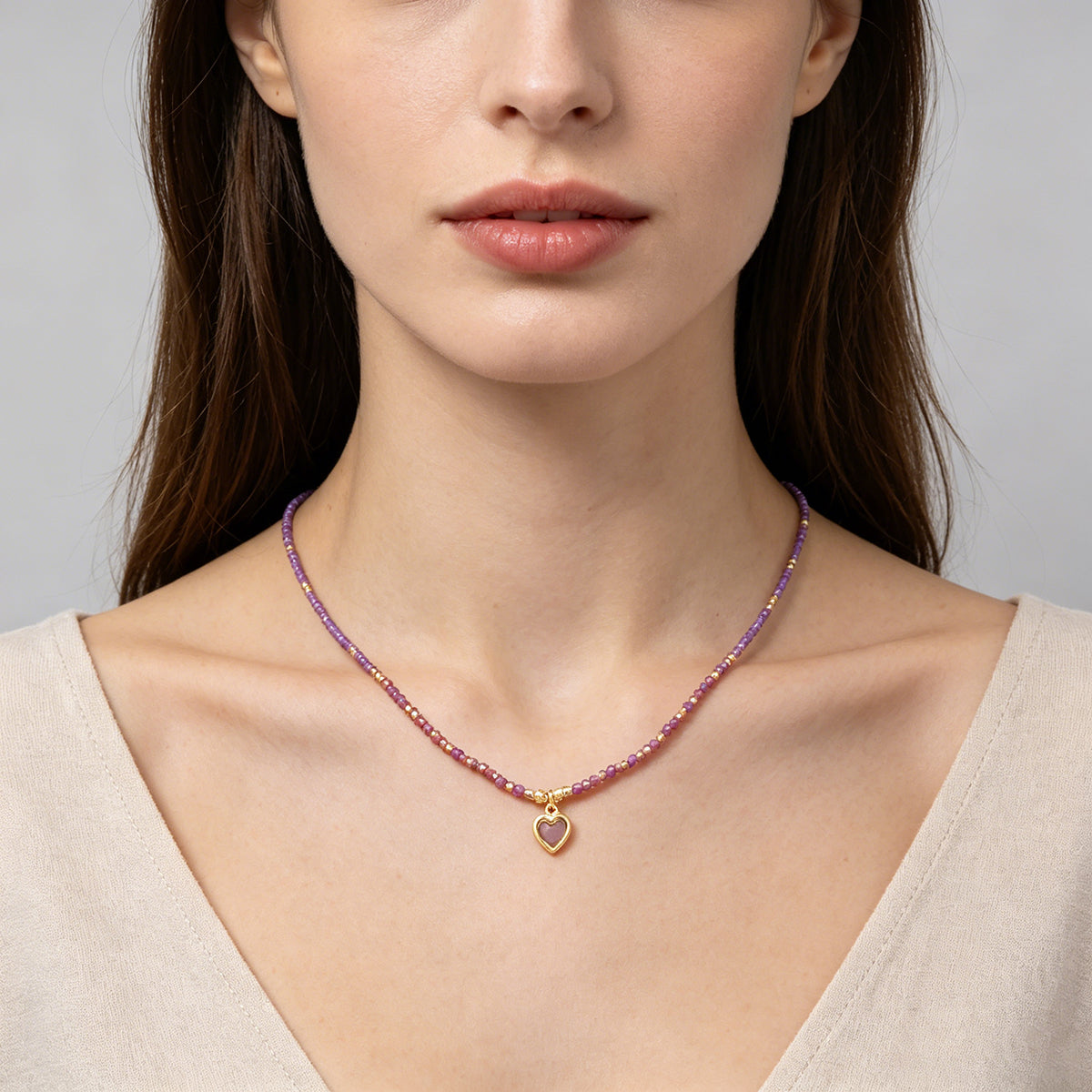 Handmade Customizable Miyuki Beads Necklace With Natural Stone