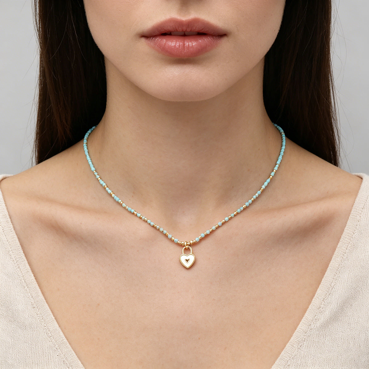 Handmade Customizable Miyuki Beads Necklace With Enamel Pendant