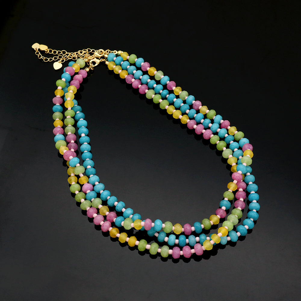 Handmade Customizable Natural Stone Beads Necklace