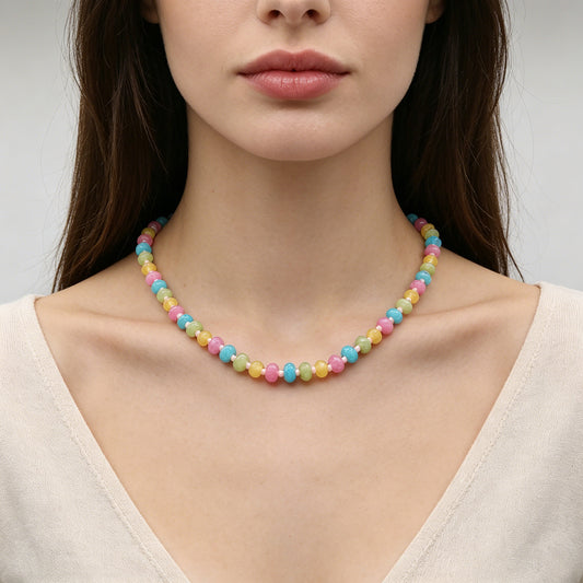 Handmade Customizable Natural Stone Beads Necklace