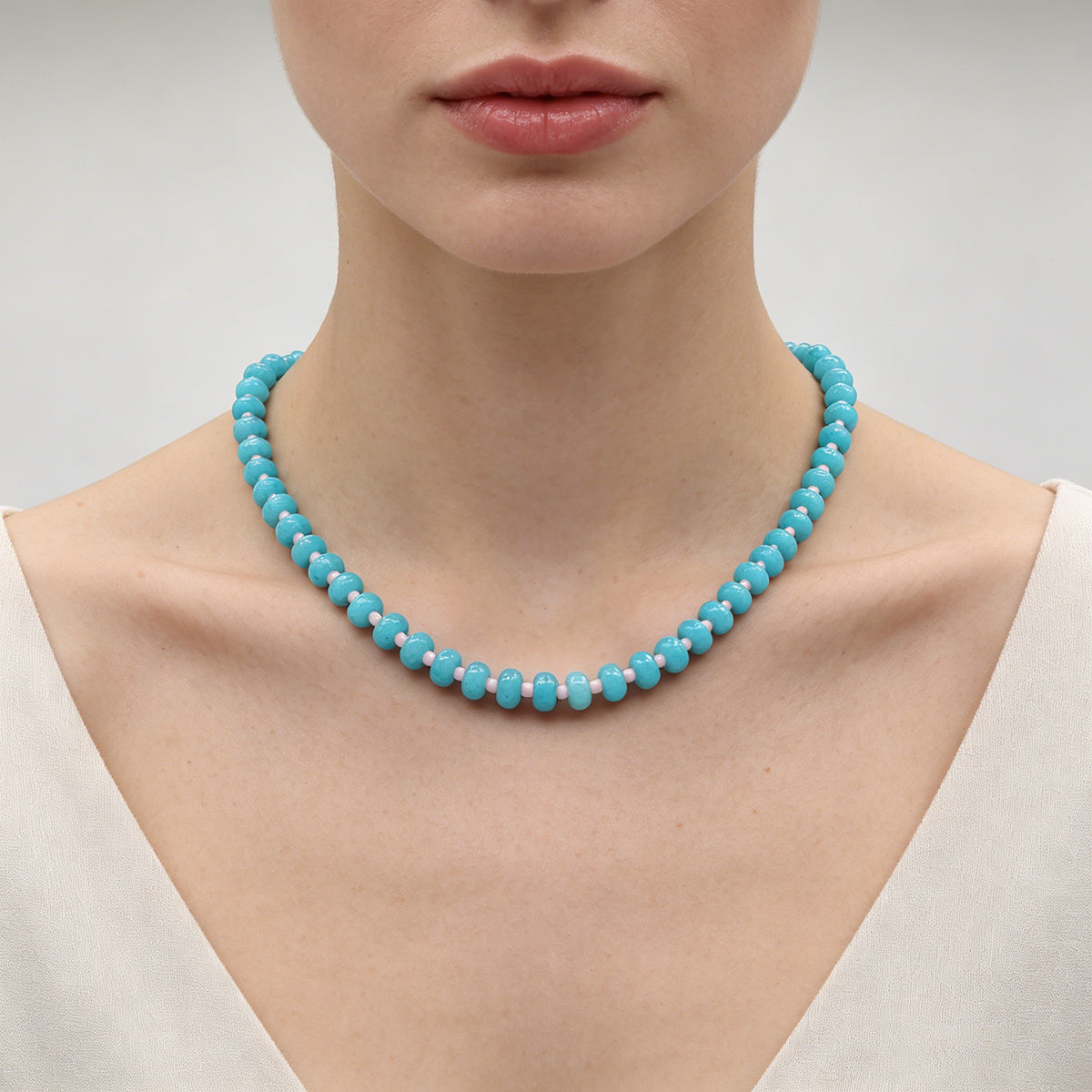 Handmade Customizable Natural Stone Beads Necklace