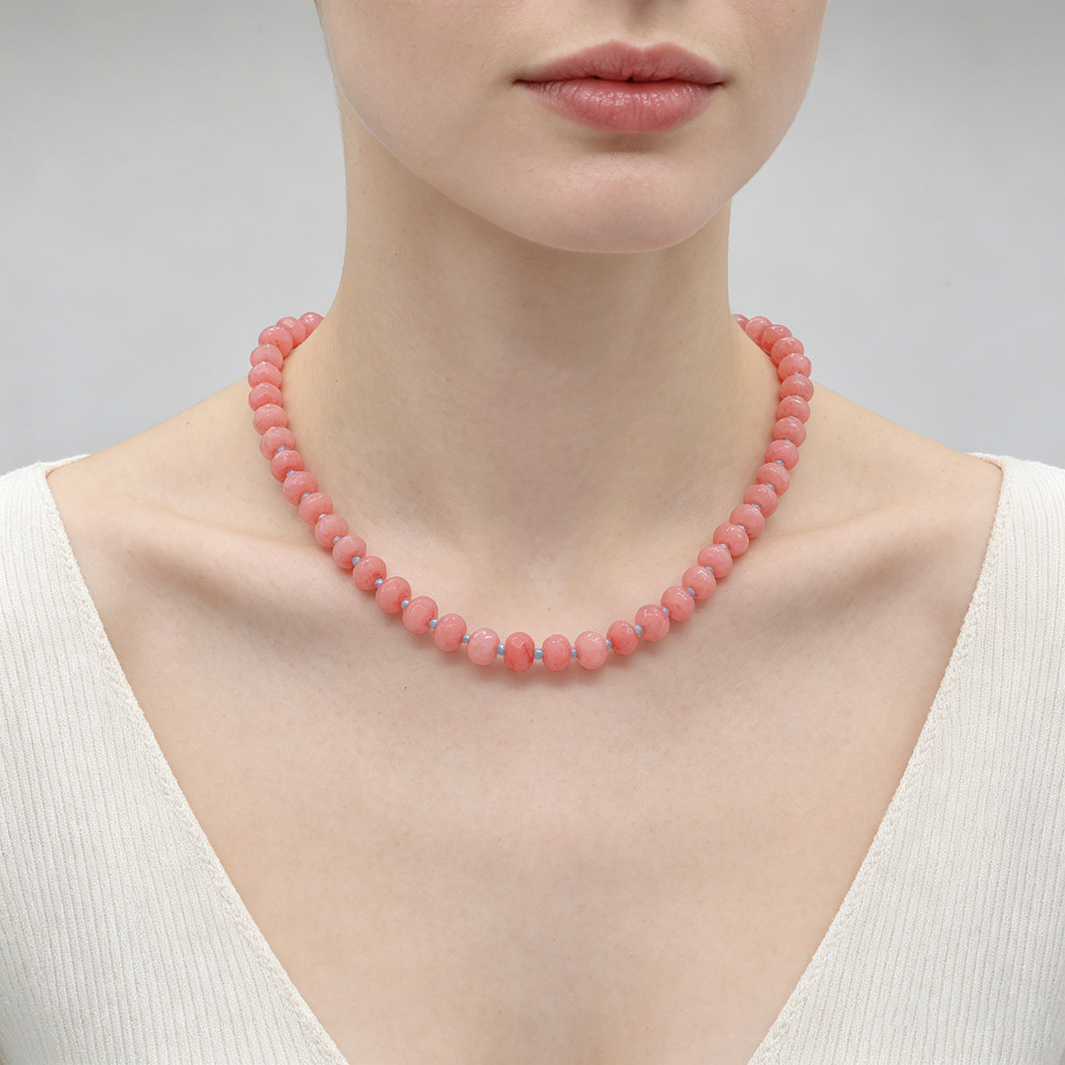 Handmade Customizable Natural Stone Beads Necklace