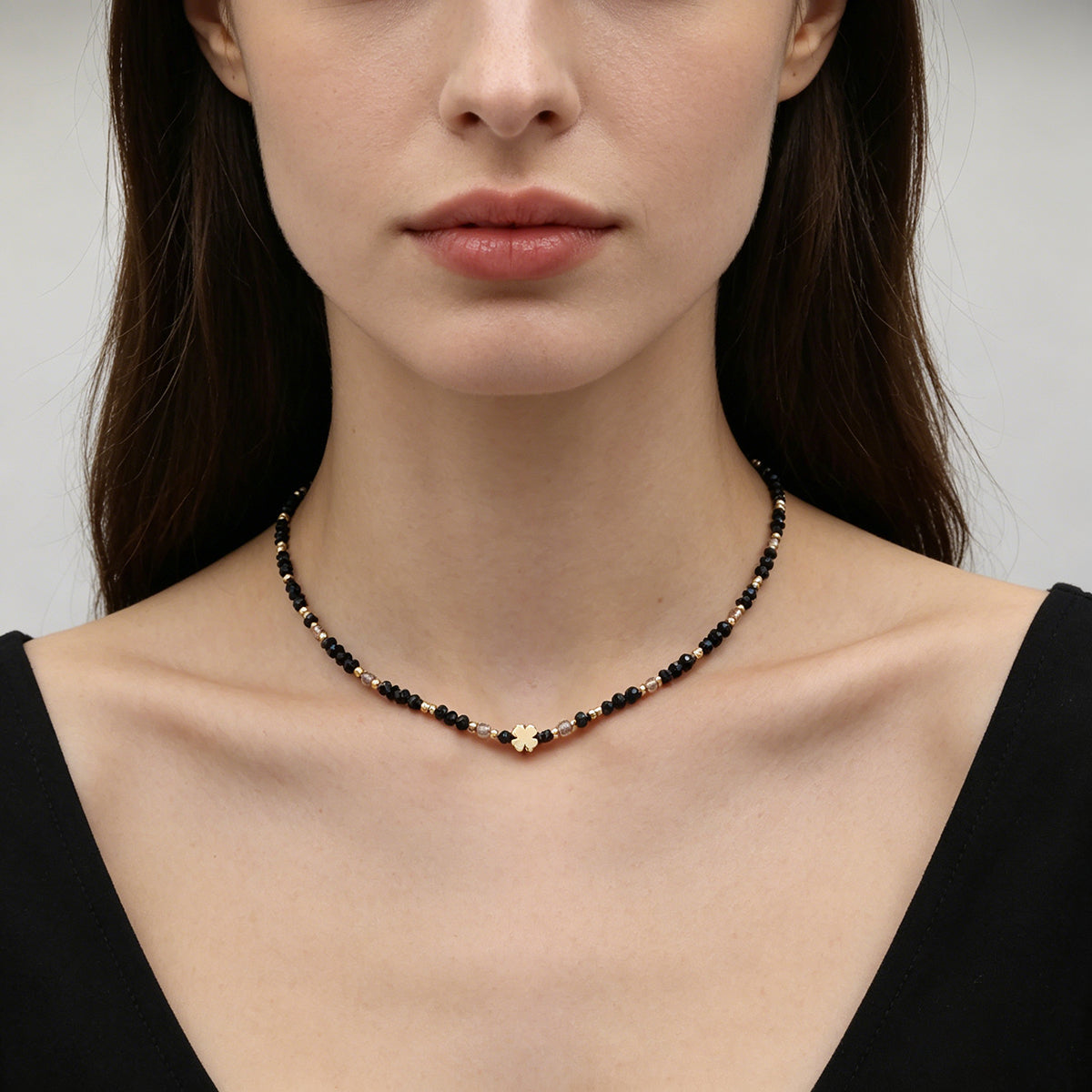 Handmade Customizable Blue Natural Stone Beads Necklace