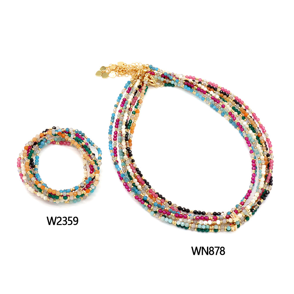 Handmade Customizable Blue Natural Stone Beads Necklace