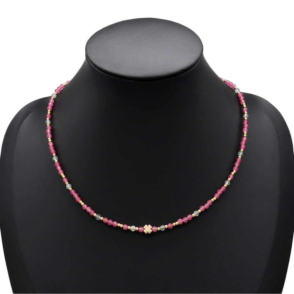 Handmade Customizable Blue Natural Stone Beads Necklace