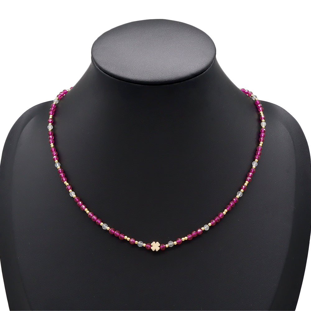 Handmade Customizable Blue Natural Stone Beads Necklace