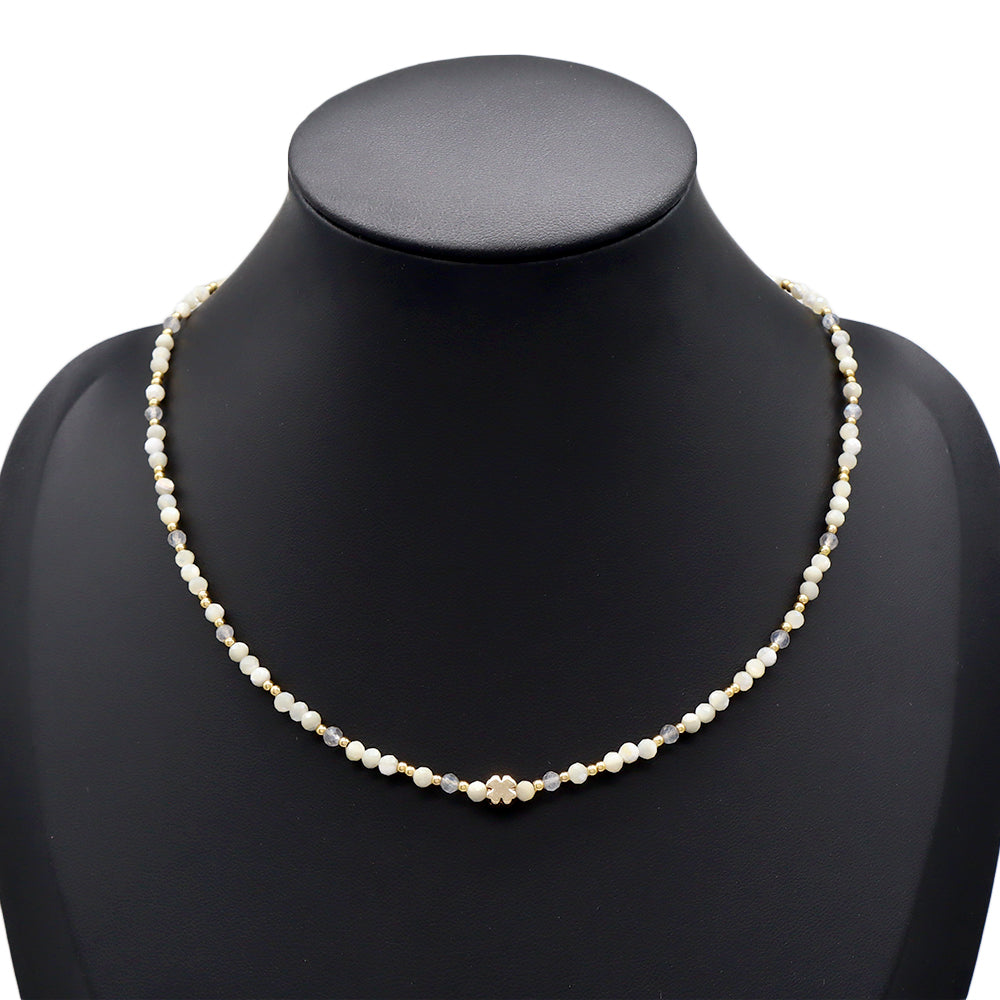Handmade Customizable Blue Natural Stone Beads Necklace