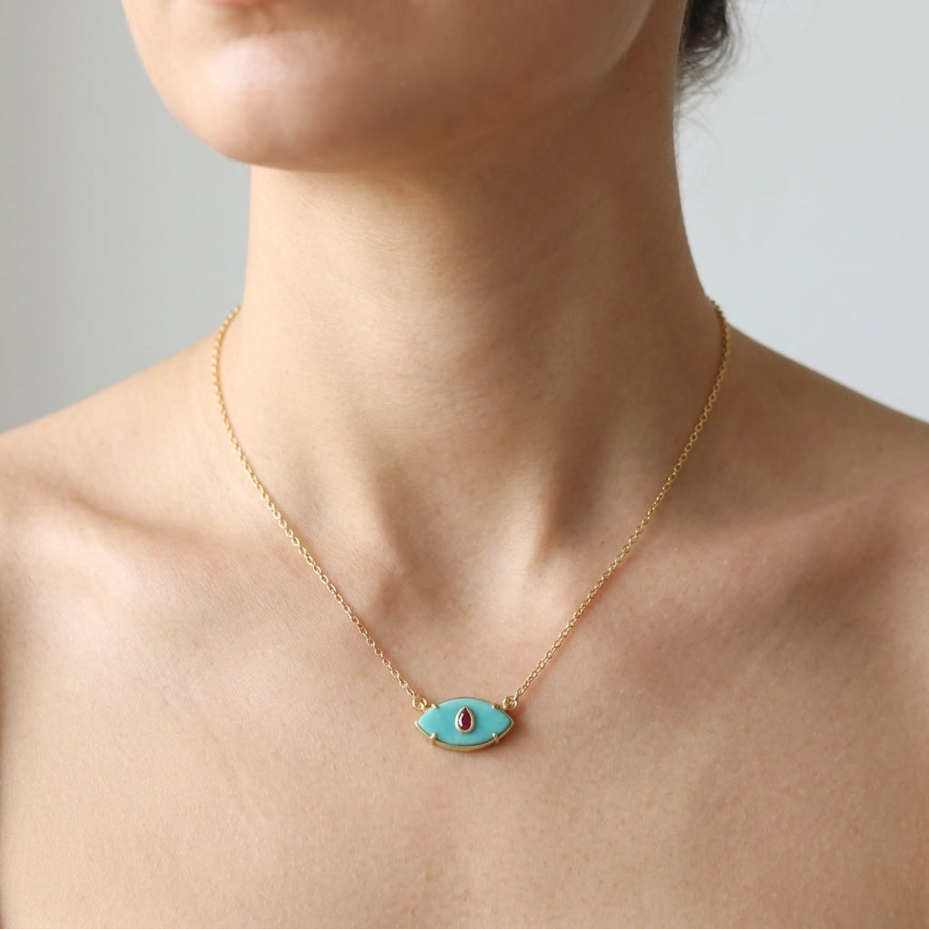 Handmade Custom Natural Stone Pendant Necklace (with chain)