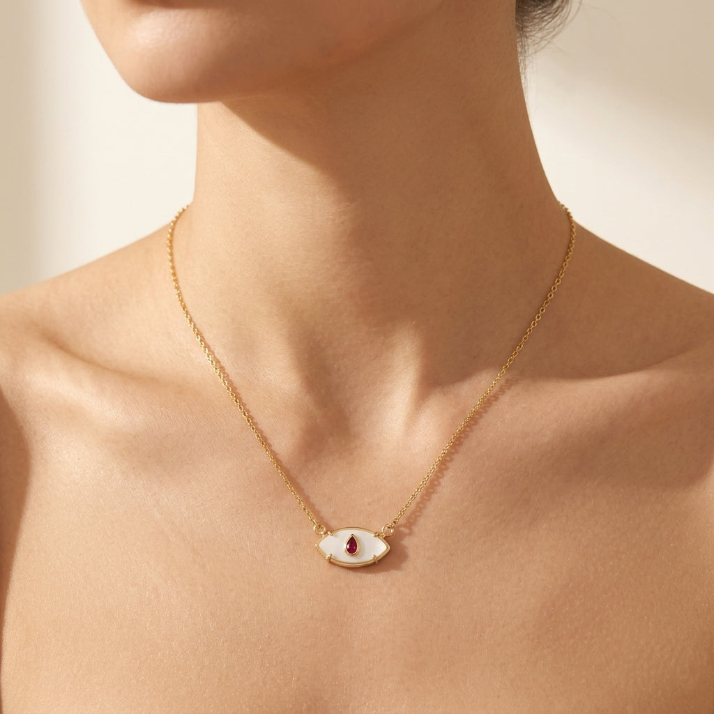 Handmade Custom Natural Stone Pendant Necklace (with chain)