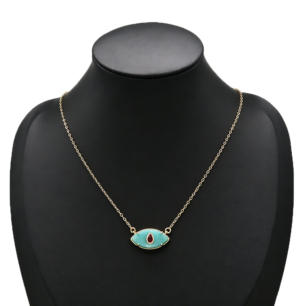 Handmade Custom Natural Stone Pendant Necklace (with chain)
