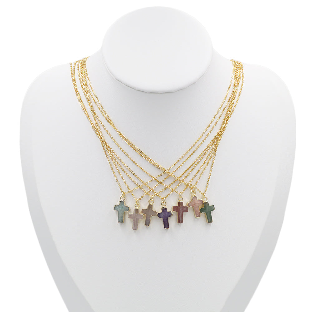 Handmade Customizable Natural Stone Pendant Necklace (with chain)
