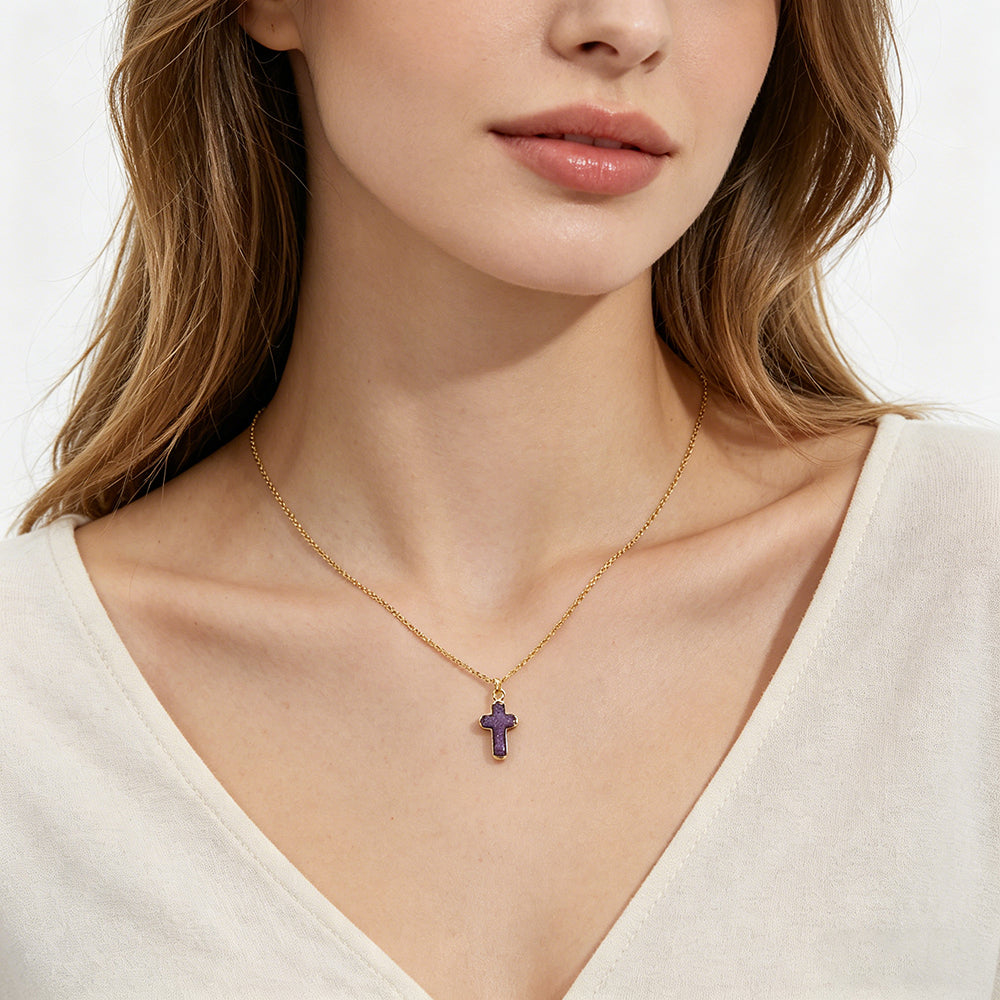 Handmade Customizable Natural Stone Pendant Necklace (with chain)
