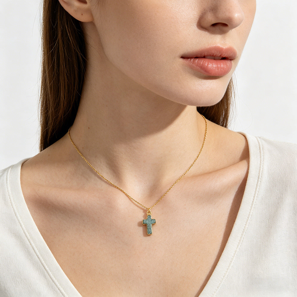Handmade Customizable Natural Stone Pendant Necklace (with chain)