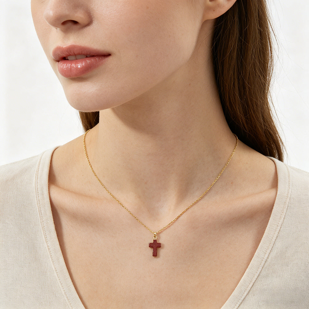 Handmade Customizable Natural Stone Pendant Necklace (with chain)