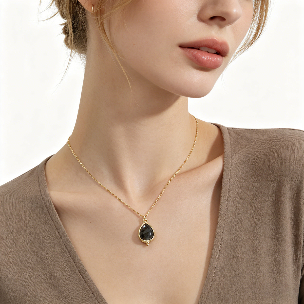Handmade Customizable Natural Stone Pendant Necklace
