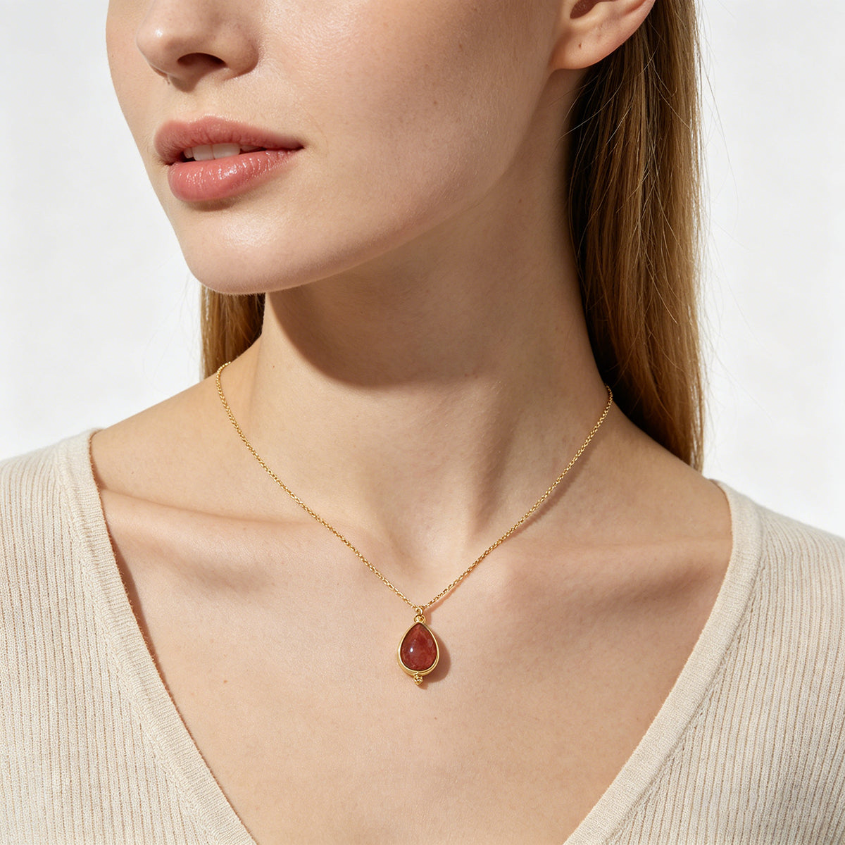 Handmade Customizable Natural Stone Pendant Necklace