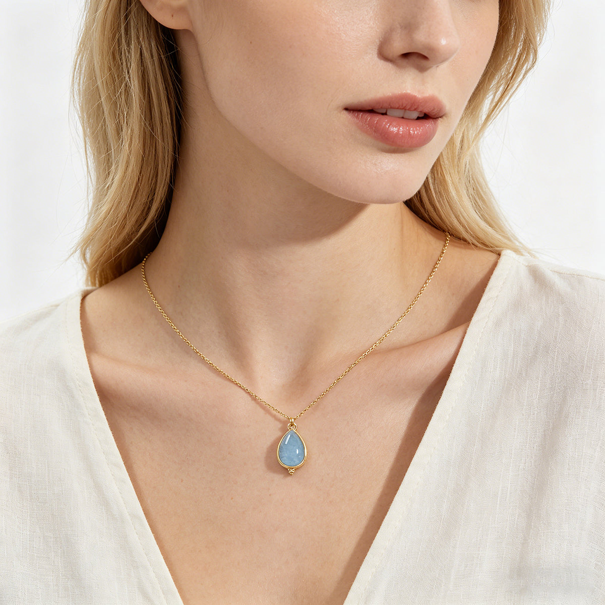 Handmade Customizable Natural Stone Pendant Necklace