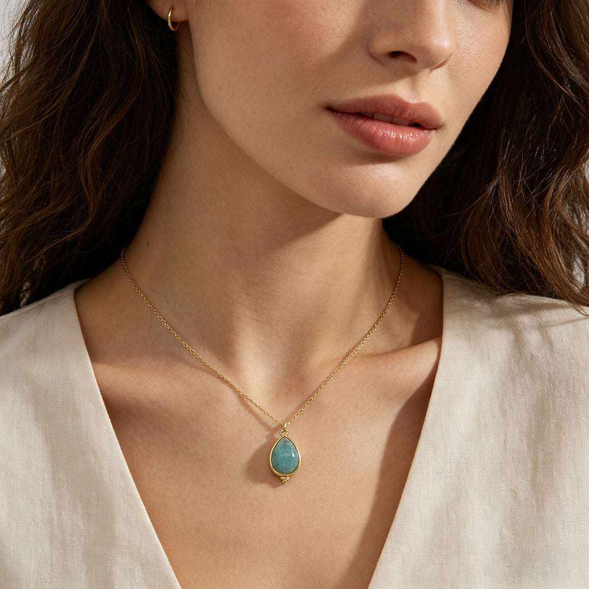 Handmade Customizable Natural Stone Pendant Necklace