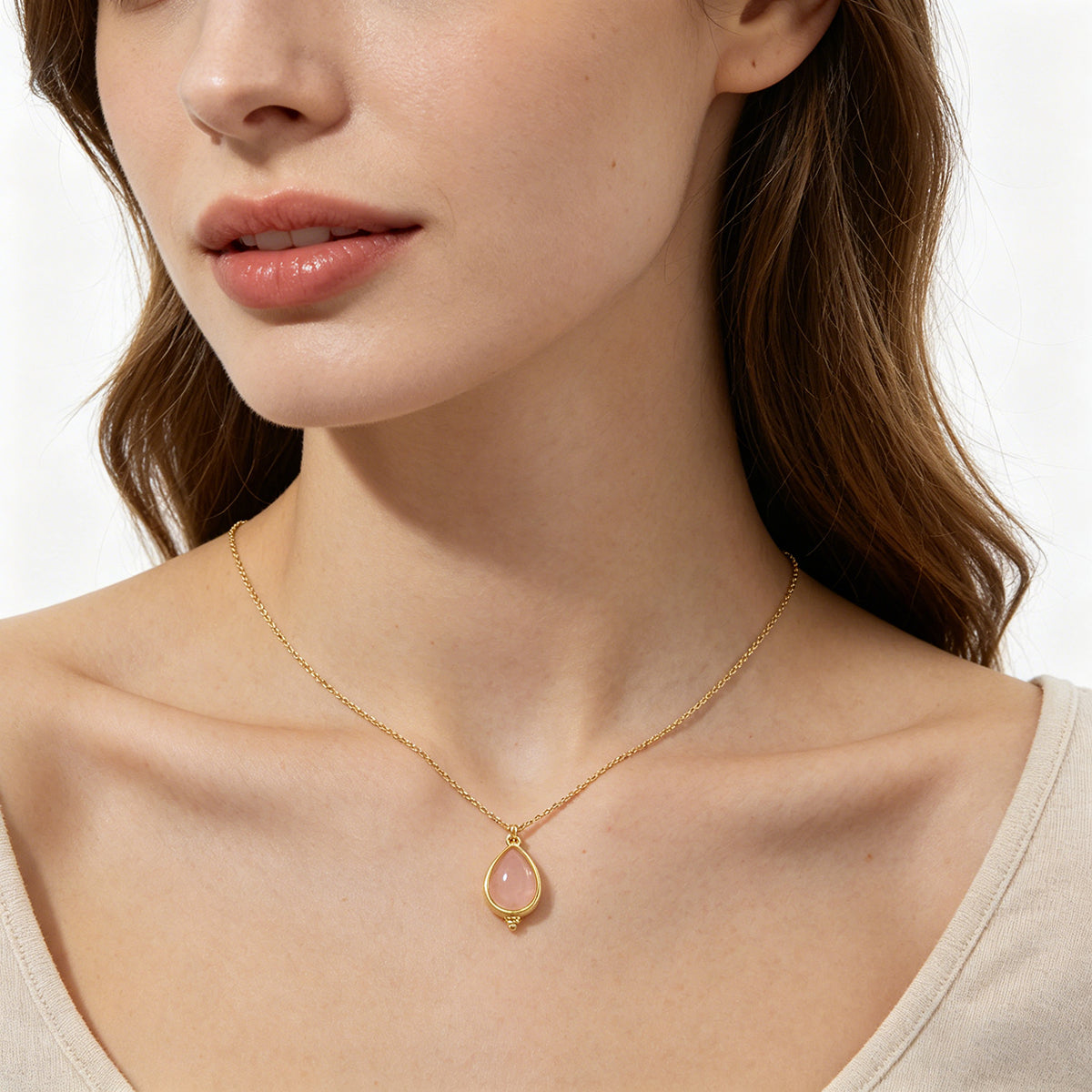 Handmade Customizable Natural Stone Pendant Necklace