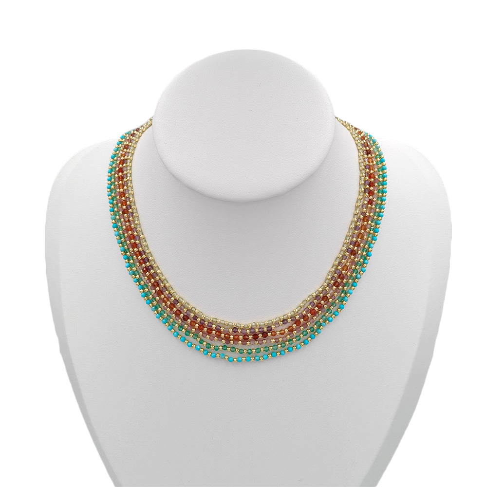 Handmade Customizable Natural Stone Beads Necklace