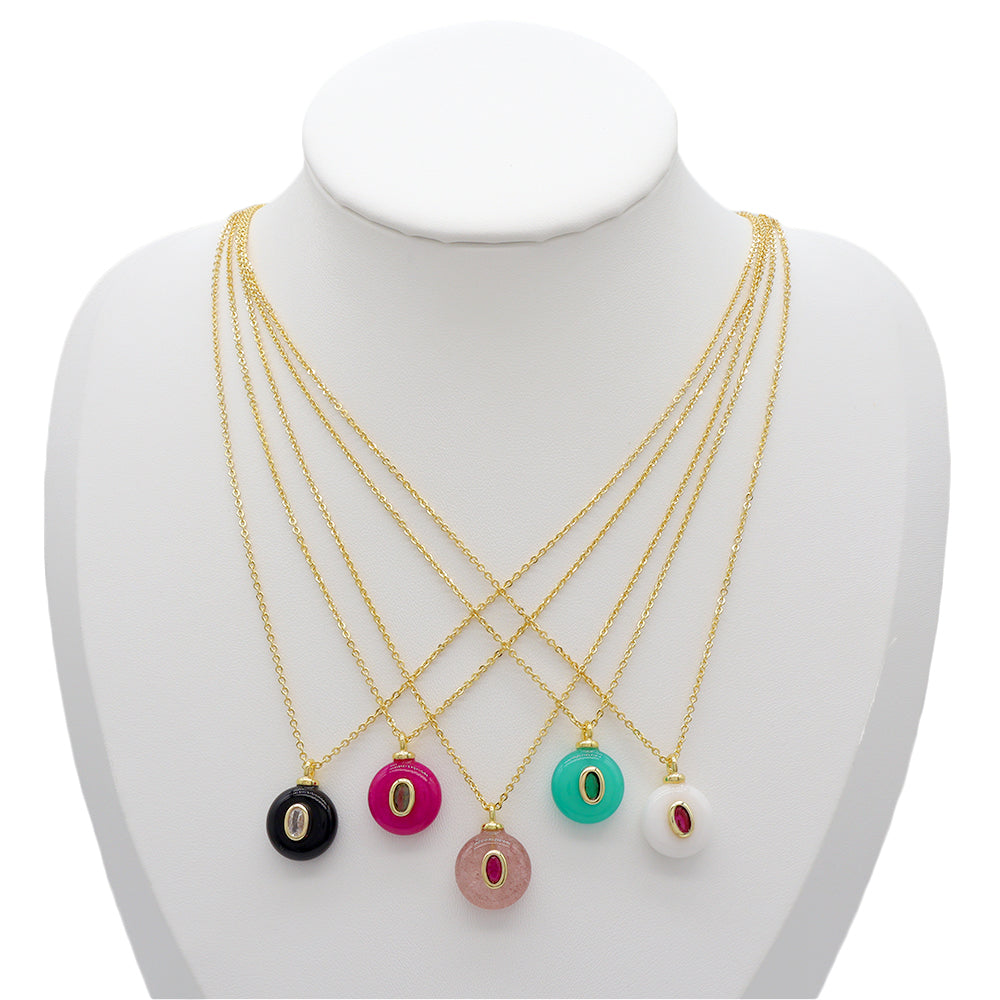 Handmade Customizable Natural Stone Pendant Necklace