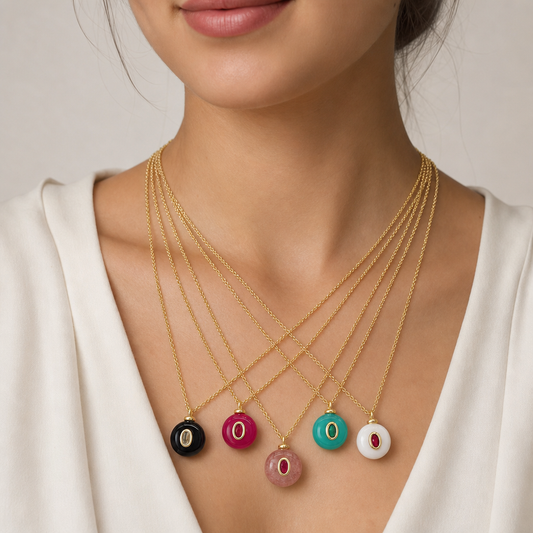 Handmade Customizable Natural Stone Pendant Necklace
