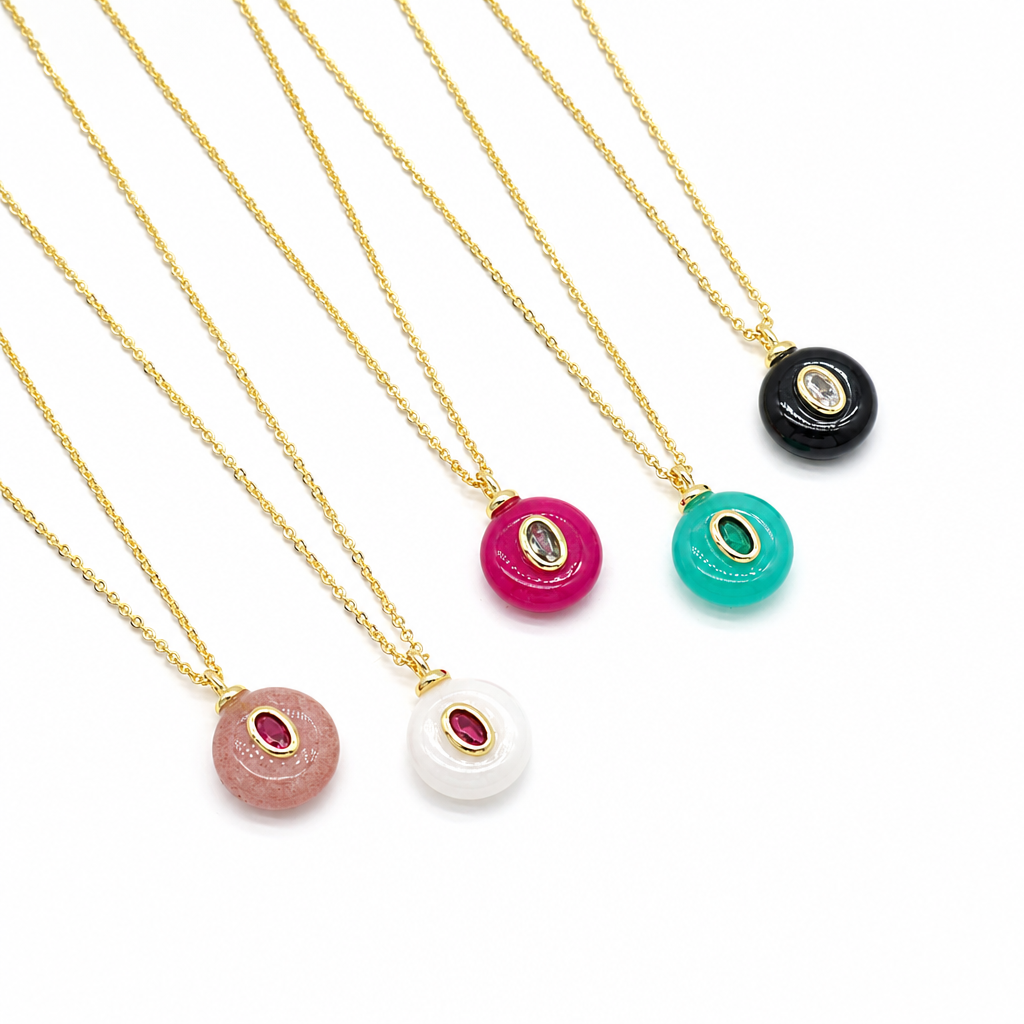 Handmade Customizable Natural Stone Pendant Necklace