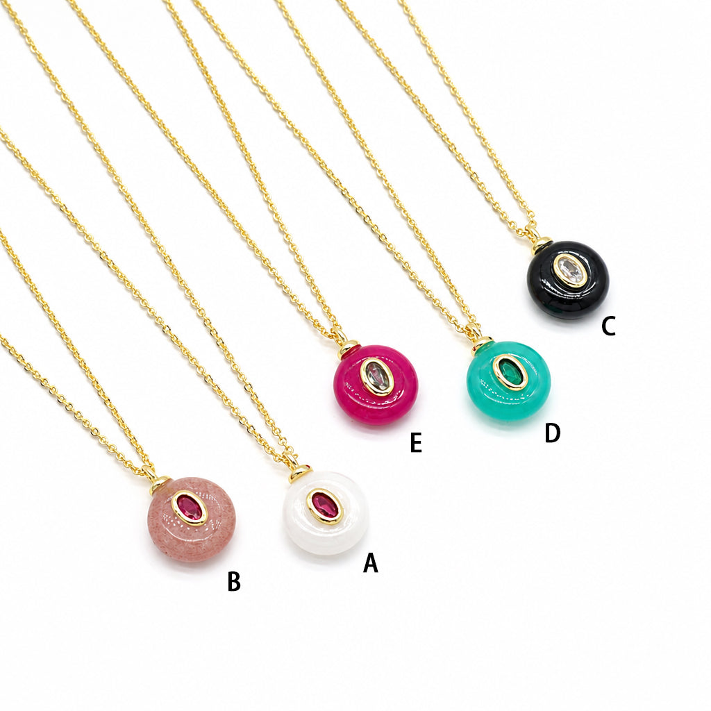 Handmade Customizable Natural Stone Pendant Necklace