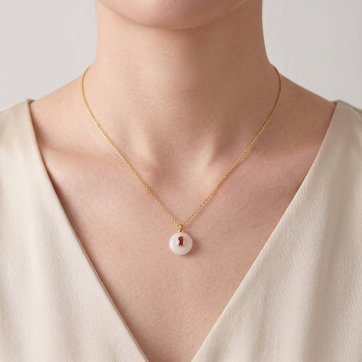 Handmade Customizable Natural Stone Pendant Necklace