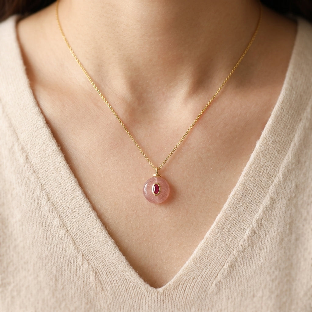 Handmade Customizable Natural Stone Pendant Necklace