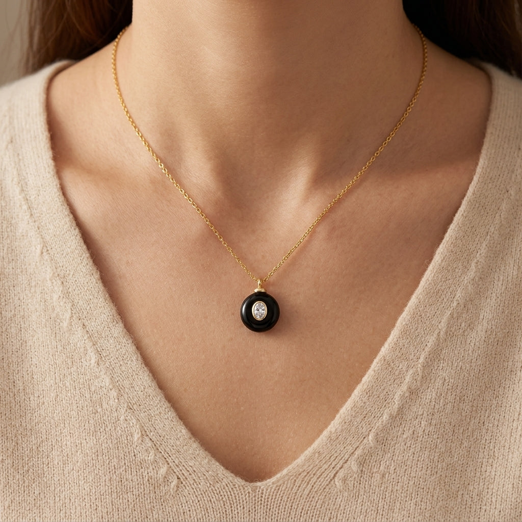 Handmade Customizable Natural Stone Pendant Necklace