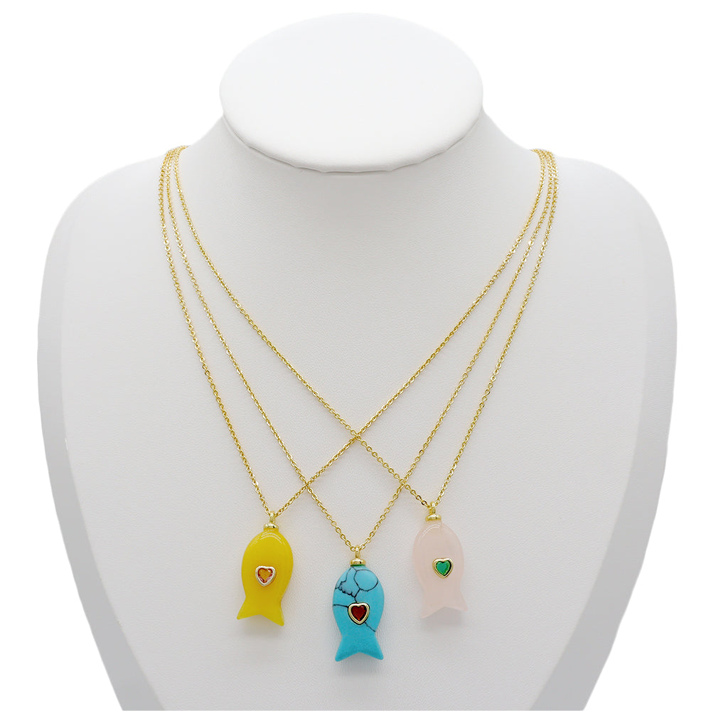 Handmade Customizable Natural Stone Pendant Necklace