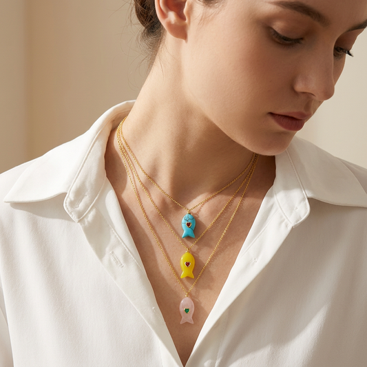 Handmade Customizable Natural Stone Pendant Necklace