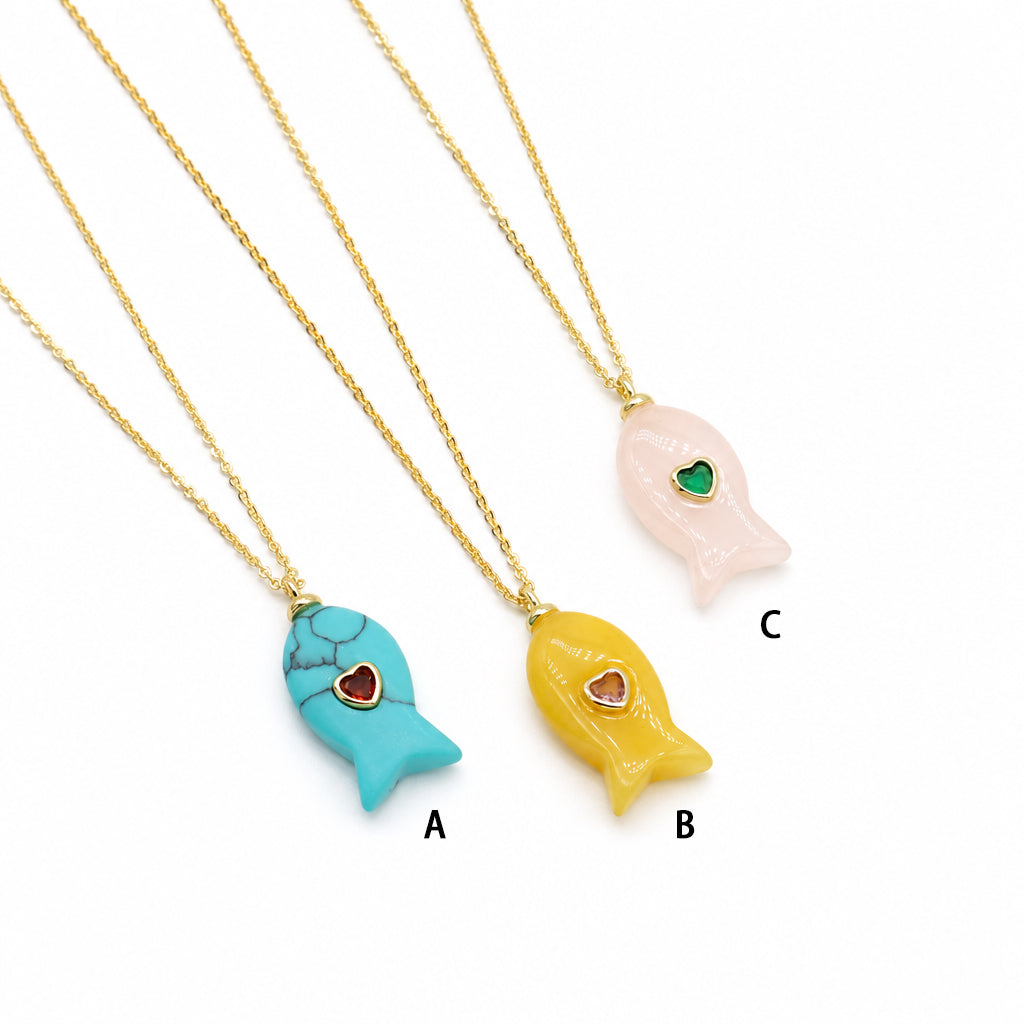 Handmade Customizable Natural Stone Pendant Necklace