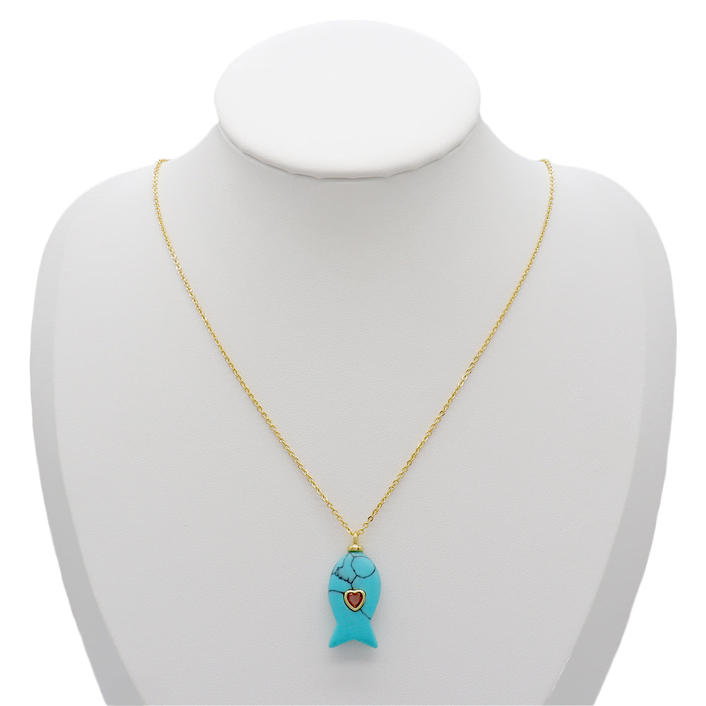 Handmade Customizable Natural Stone Pendant Necklace
