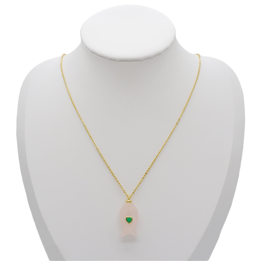 Handmade Customizable Natural Stone Pendant Necklace
