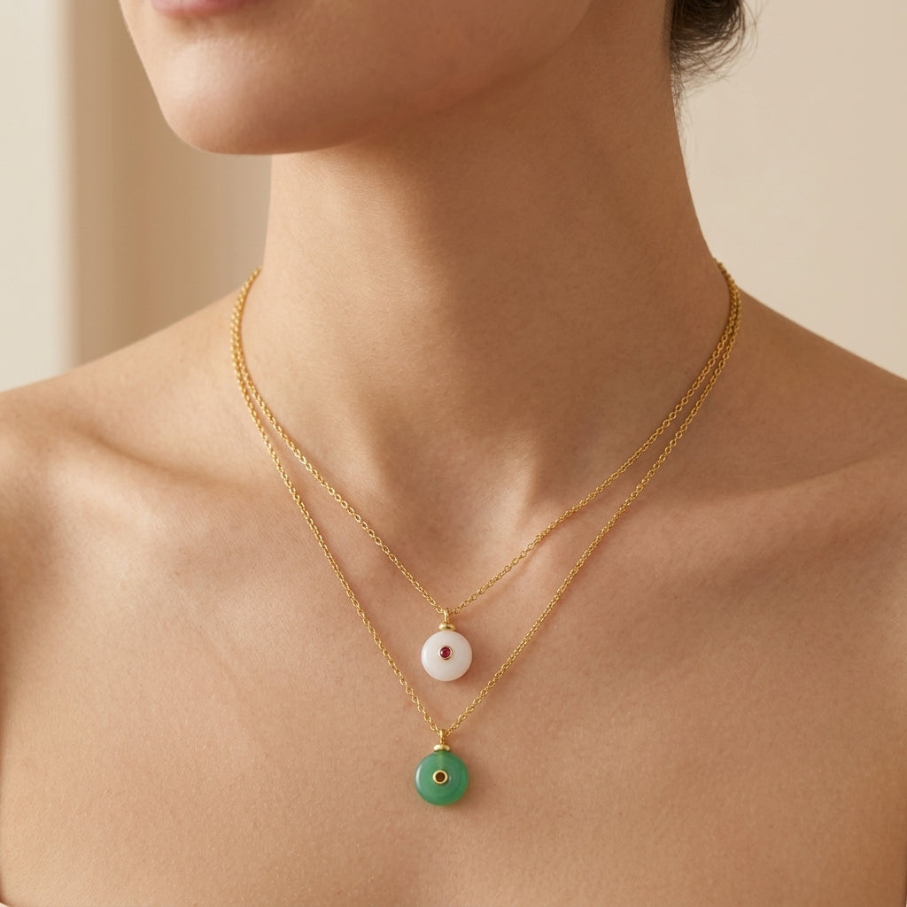 Handmade Customizable Natural Stone Pendant Necklace
