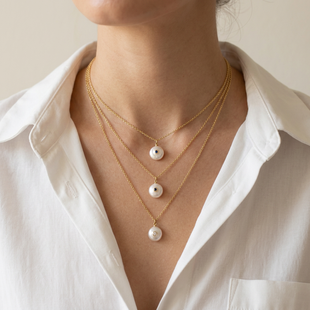 Handmade Customizable Fresh Water Pearl Pendant Necklace