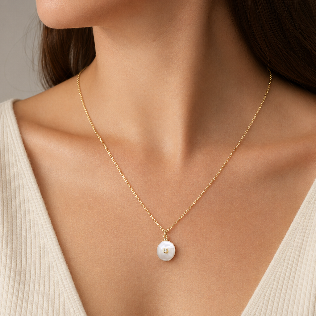 Handmade Customizable Fresh Water Pearl Pendant Necklace