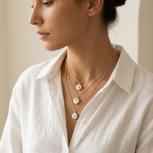 Handmade Customizable Fresh Water Pearl Pendant Necklace