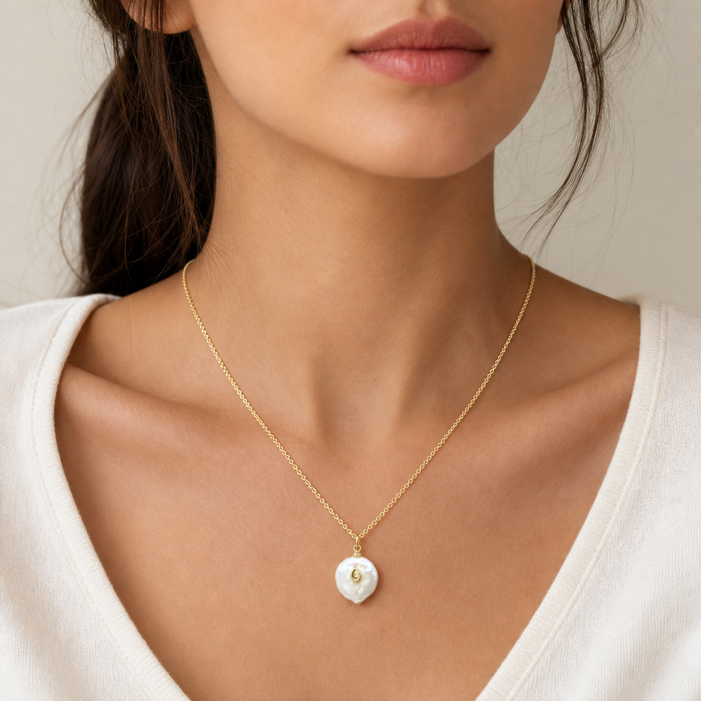Handmade Customizable Fresh Water Pearl Pendant Necklace