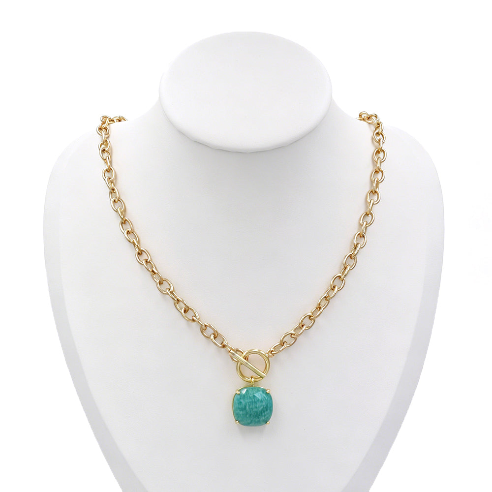 Handmade Customizable Natural Stone Pendant Necklace (with chain)