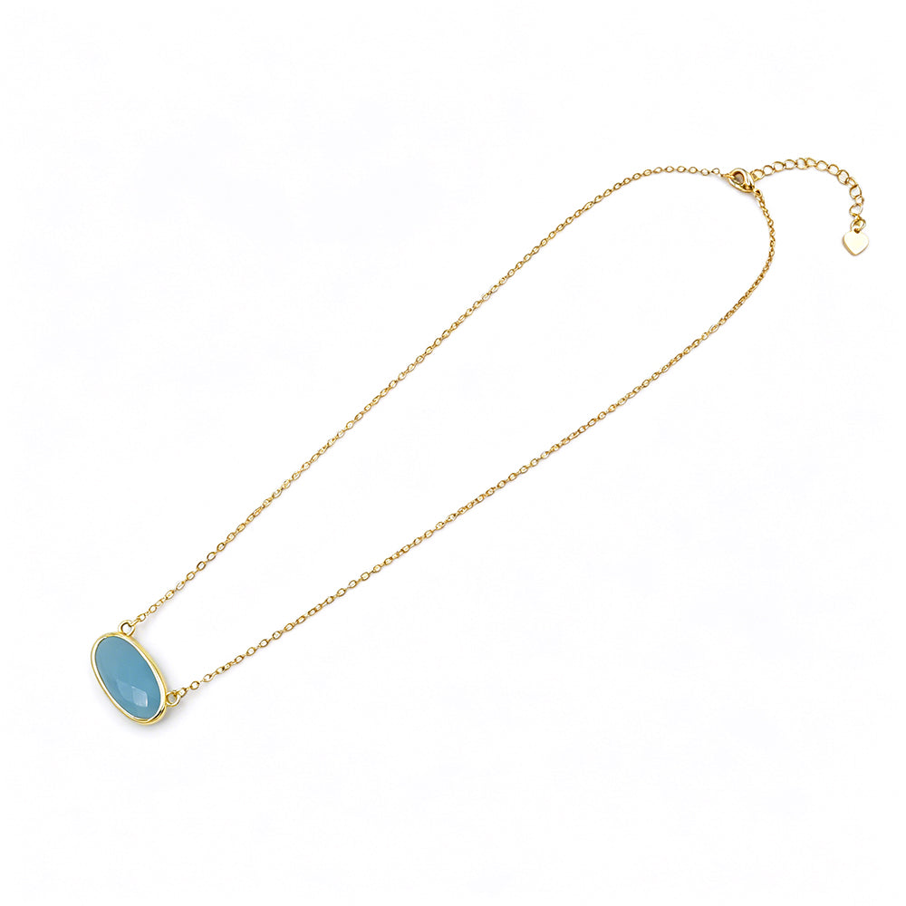 Handmade Customizable Natural Stone Pendant Necklace (with chain)