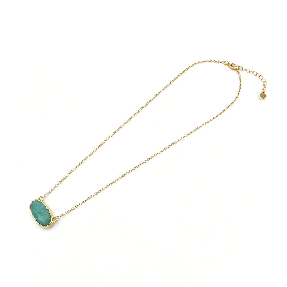 Handmade Customizable Natural Stone Pendant Necklace (with chain)