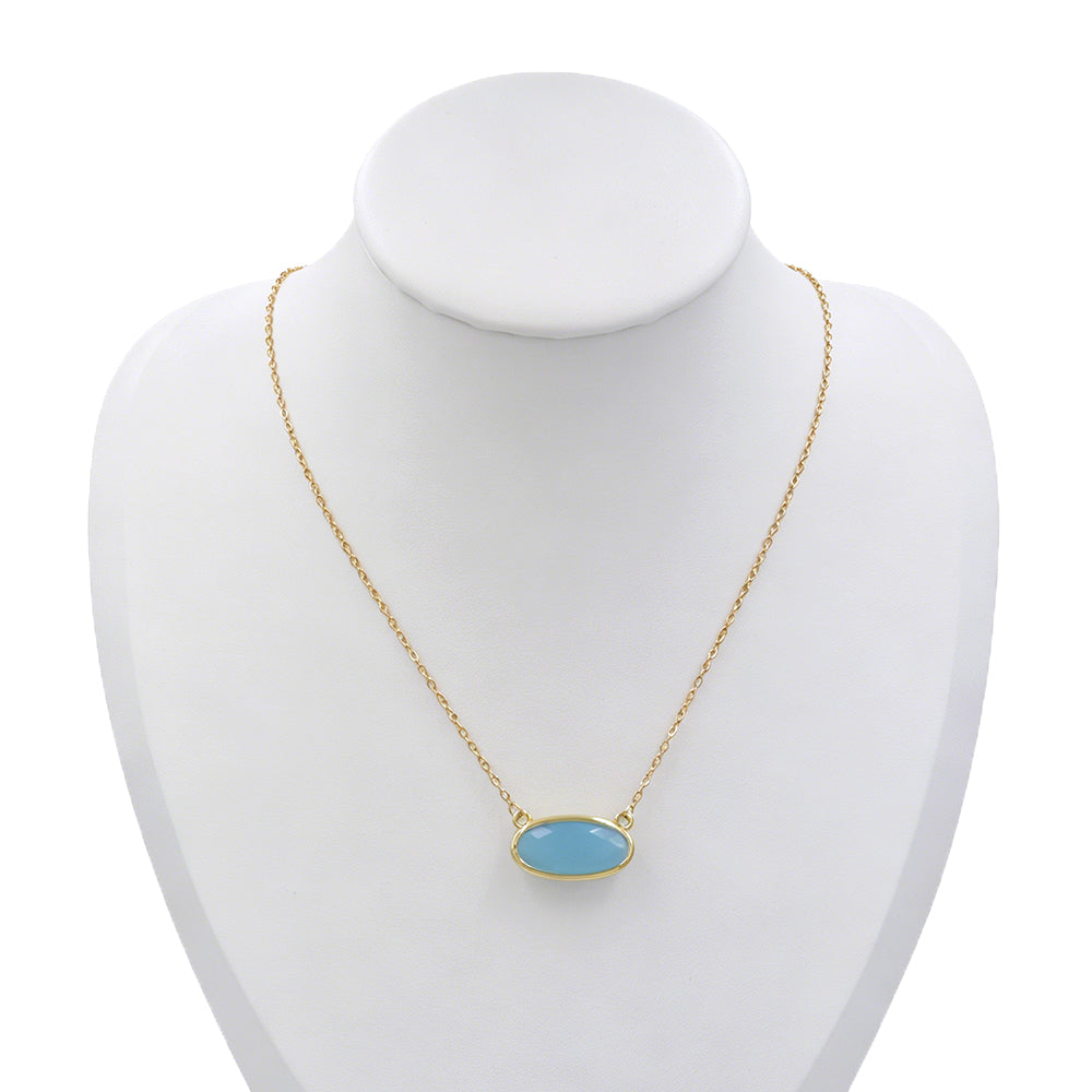 Handmade Customizable Natural Stone Pendant Necklace (with chain)