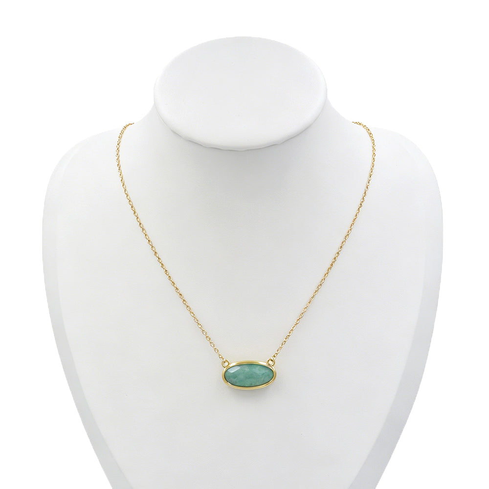 Handmade Customizable Natural Stone Pendant Necklace (with chain)