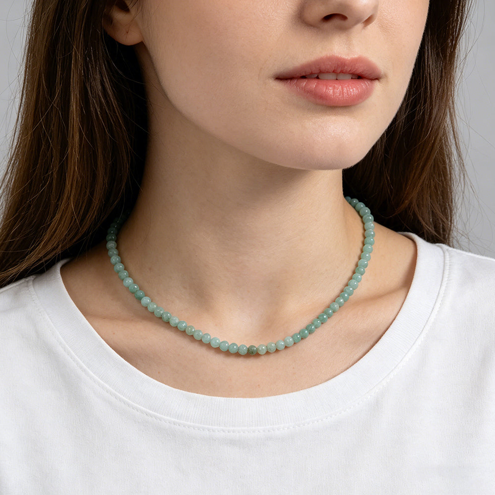 Handmade Customizable Natural Stone Beads Necklace