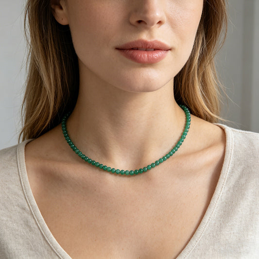 Handmade Customizable Natural Stone Beads Necklace