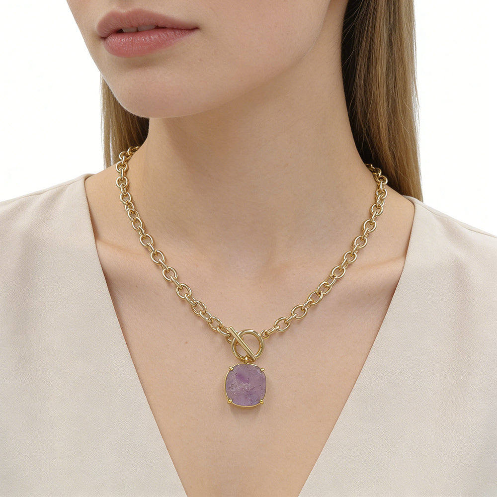 Handmade Customizable Natural Stone Pendant Necklace