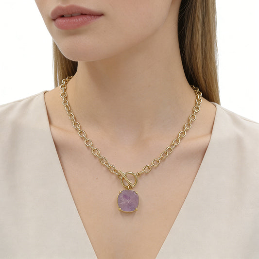 Handmade Customizable Natural Stone Pendant Necklace